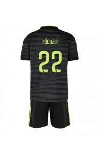 Real Madrid Antonio Rudiger #22 Babyklær Tredje Fotballdrakt til barn 2022-23 Korte ermer (+ Korte bukser)